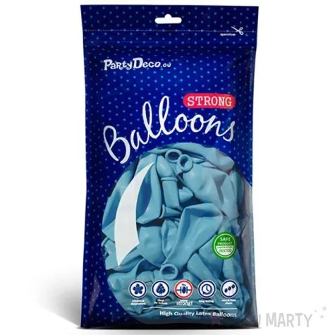 balony pastel blekitne 9 strong 100 szt
