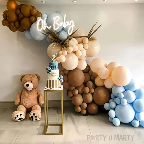 balony pastel brazowy strong 11 100 szt