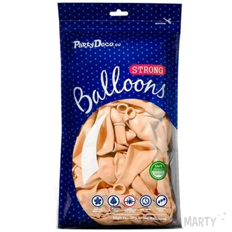 balony pastel brzoskwiniowe jasne 11 strong 50 szt