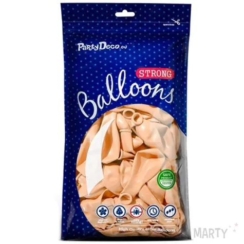 balony pastel brzoskwiniowe jasne strong 5 100 szt