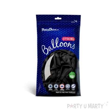 balony pastel czarne 12 strong 100 szt