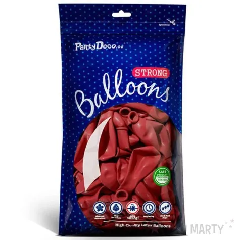 balony pastel czerwone 10 strong 10 szt