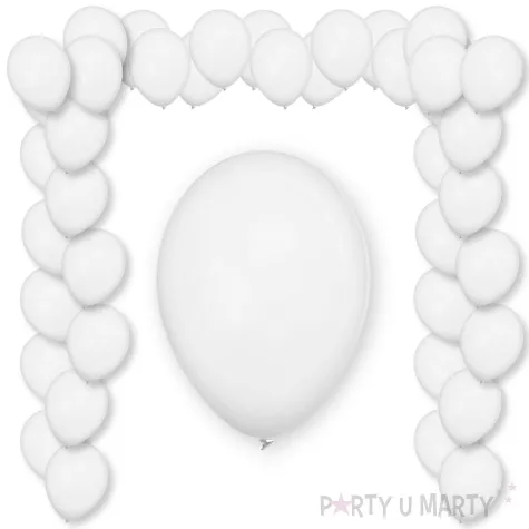 balony pastel decomex bialy 9 100 szt