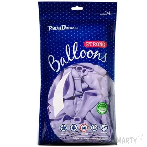 balony pastel fioletowe jasne strong 12 100 szt
