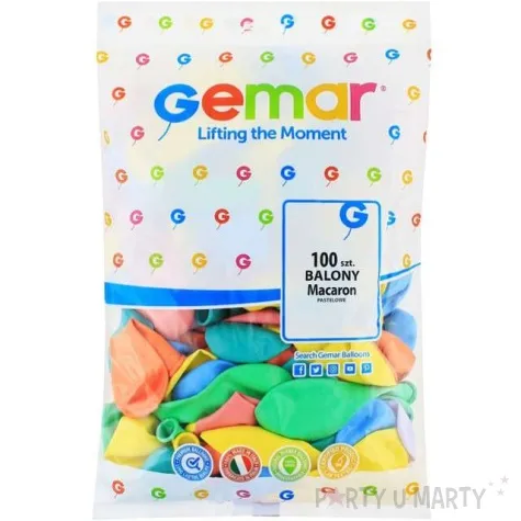 balony pastel gemar 12 100 szt