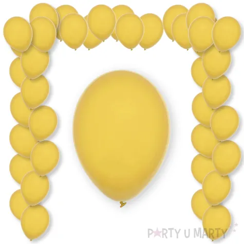 balony pastel golden yellow decomex zolty 11 100 szt