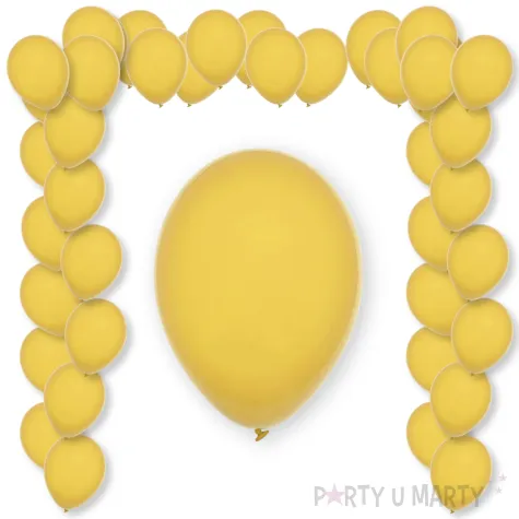 balony pastel golden yellow decomex zolty 9 100 szt