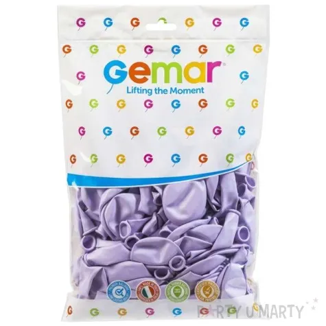 balony pastel liliowe gemar 12 100 szt
