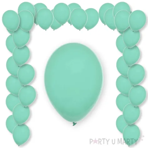 balony pastel matte green decomex turkusowy 11 100 szt
