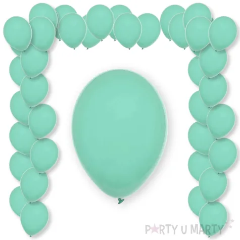balony pastel matte green decomex turkusowy 9 100 szt
