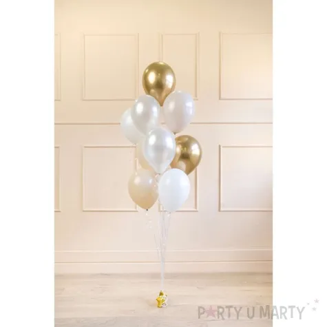 balony pastel metalik mix bialy partydeco 12 10 szt