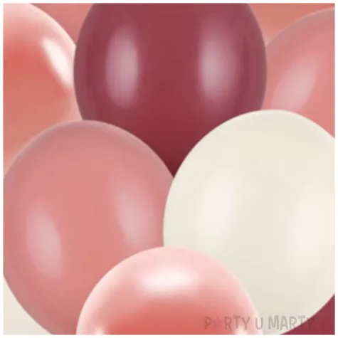 balony pastel metalik mix rozowy partydeco 12 10 szt
