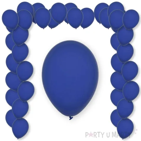 balony pastel midnight blue decomex niebieski 9 100 szt