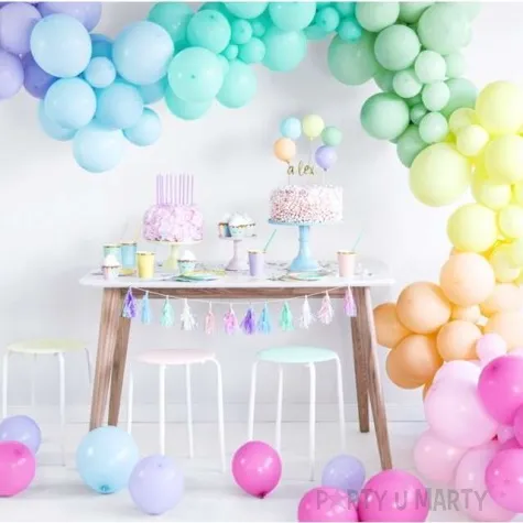 balony pastel mietowe jasne strong 5 100 szt