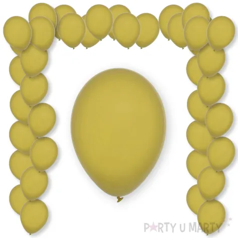 balony pastel mustard decomex musztardowy 9 100 szt