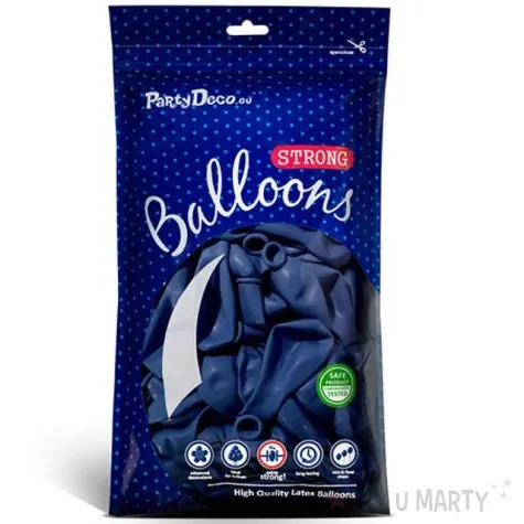balony pastel niebieskie ciemne 9 strong 100 szt