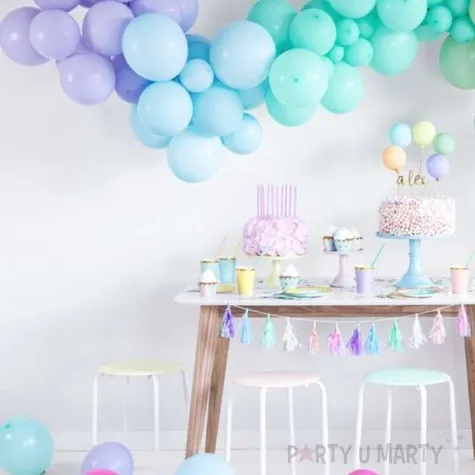 balony pastel niebieskie jasne 9 strong 100 szt