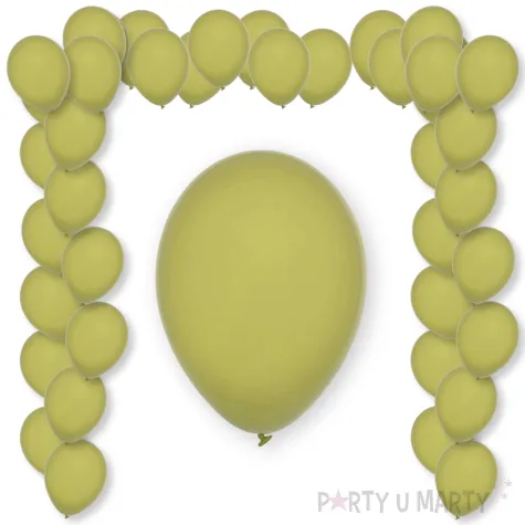 balony pastel olive decomex oliwkowy 9 100 szt