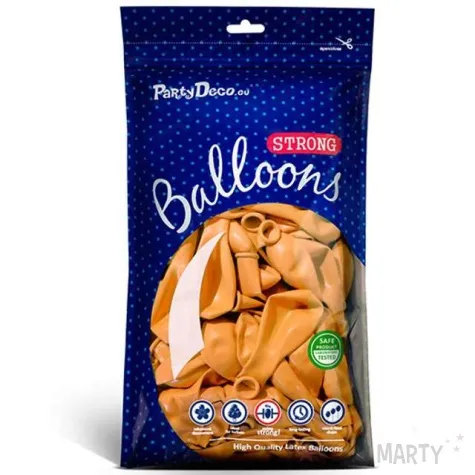 balony pastel pomaranczowe 10 strong 50 szt