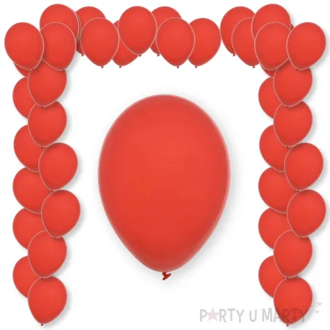 balony pastel red decomex czerwony 11 100 szt
