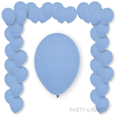 balony pastel sky blue decomex blekitny jasny 9 100 szt