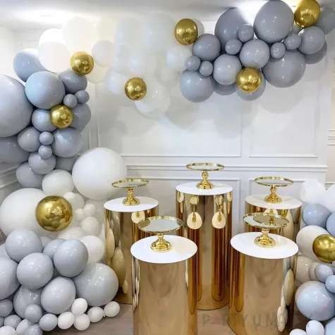 balony pastel szary gemar 19 25 szt