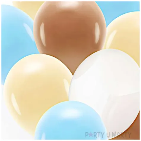 balony pastel transparent mix partydeco 12 10 szt
