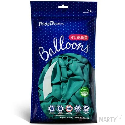 balony pastel turkusowe 10 strong 100 szt