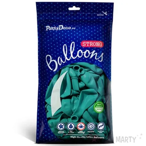 balony pastel turkusowe 9 strong 50 szt