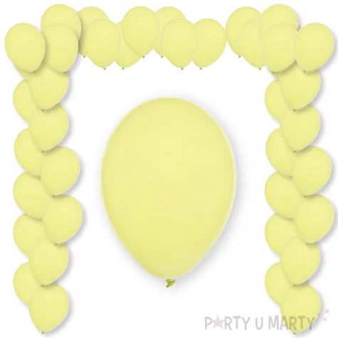 balony pastel yellowish decomex zolty 11 100 szt
