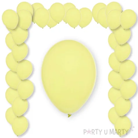 balony pastel yellowish decomex zolty jasny 9 100 szt