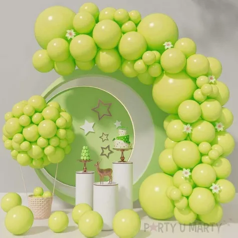 balony pastel zielony chartreuse qualatex 5 100 szt