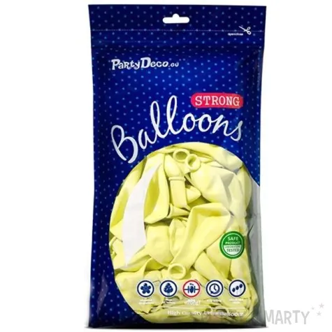 balony pastel zolte jasne strong 9 100 szt