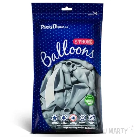 balony pastelowe blekitne jasne strong 12 100 szt