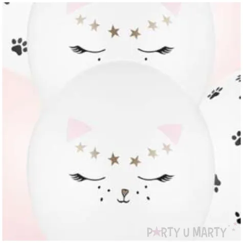 balony pastelowe kotki partydeco 12 6 szt