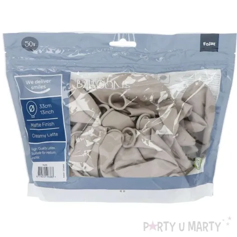 balony pastelowe kremowe latte folat 13 50 szt