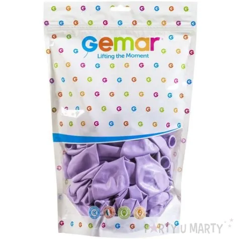 balony pastelowe liliowy gemar 13 50 szt