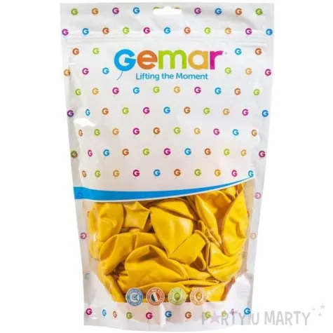balony pastelowe zolty ciemny gemar 13 50 szt