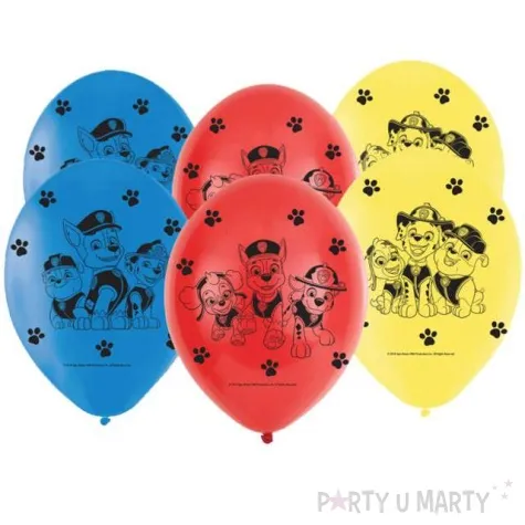 balony paw patrol pastel mix amscan 9 6 szt