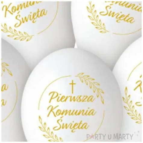 balony pierwsza komunia swieta bialy gemar 12 25 szt