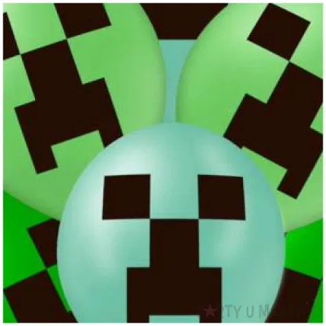 balony piksel czyhacz zielony partypal 12 12 szt