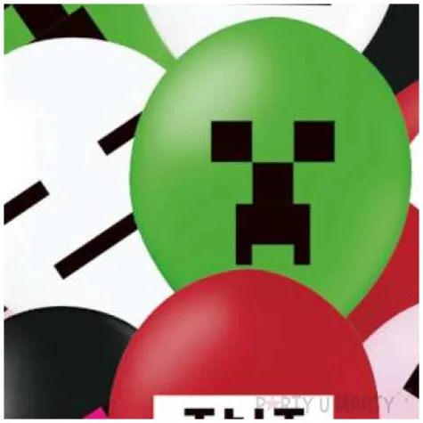 balony piksel mix partypal 12 10 szt