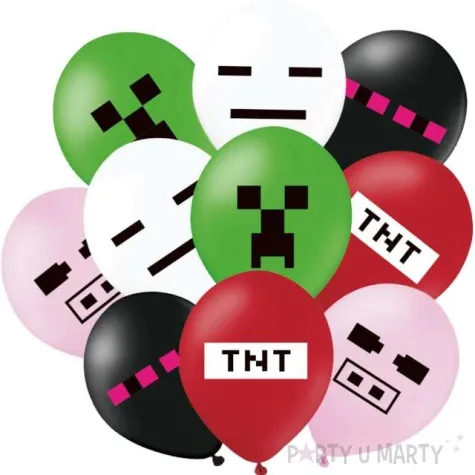 balony piksel mix partypal 12 10 szt