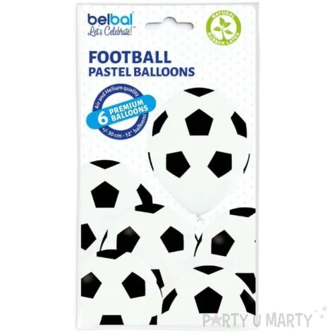 balony pilka nozna biale belbal 12 6 szt