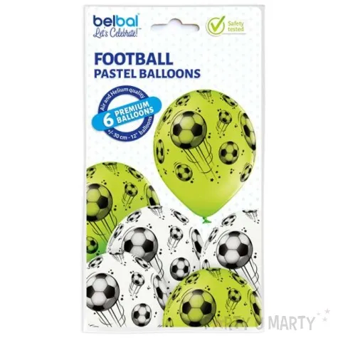 balony pilka nozna pastel mix belbal 12 6 szt