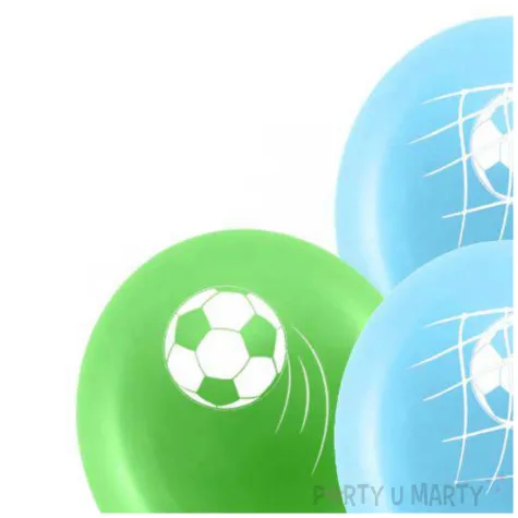 balony pilka nozna soccer fans zielono blekitny pastel procos 11 8 szt
