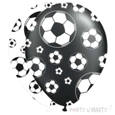 balony pilki nozne pastel white black folat 12 8 szt