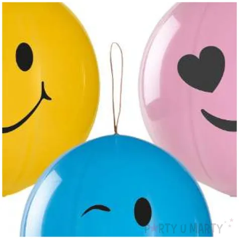 balony pilki usmieszki pastel mix gemar 18 3 szt