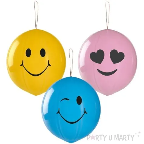 balony pilki usmieszki pastel mix gemar 18 3 szt