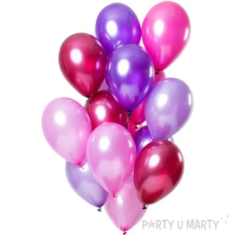 balony pink metallic mix folat 12 15 szt